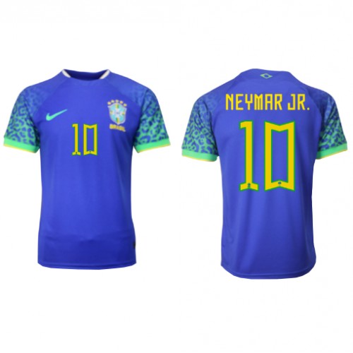Pánský Fotbalový dres Brazílie Neymar Jr #10 MS 2022 Venkovní Krátký Rukáv
